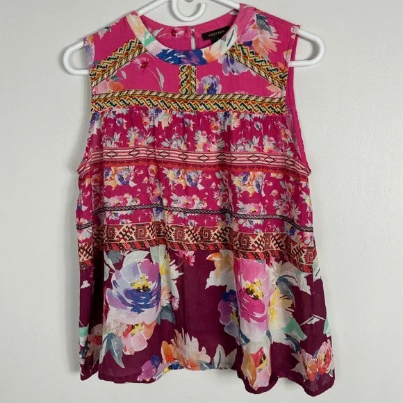 Anthropologie Vineet Bahl Roderiga Embroidered Blouse Womens Size Small Bohemian - Picture 3 of 15